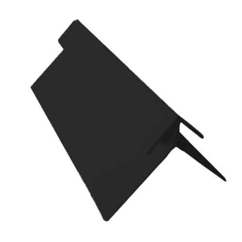 Aluminium Buitenhoek profiel type E tbv 6mm plaat Zwart Ral 9005 L=3055MM