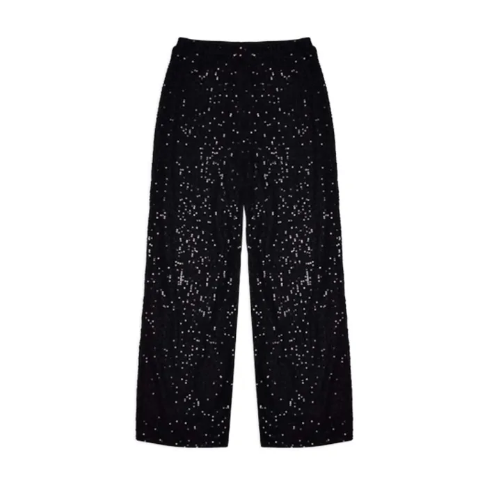 Ammehoela Broek Zwart Glitter Pailletten