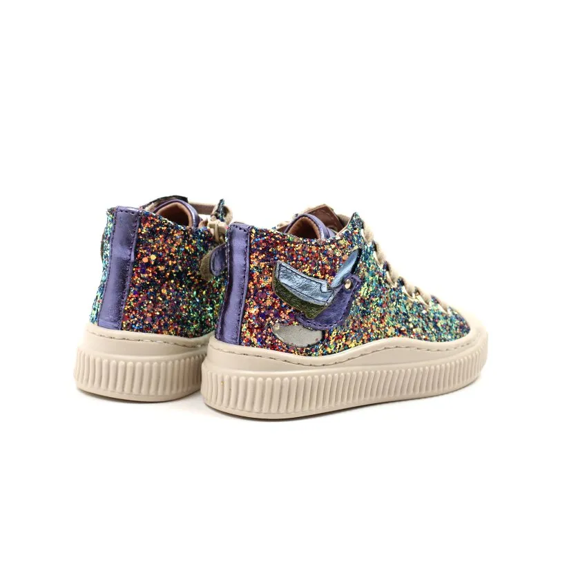 BANA & CO SNEAKER BLAUW GLITTER (MAAT 2435)
