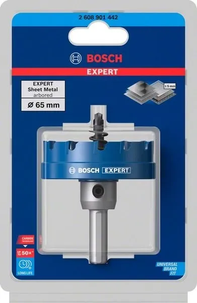 BOSCH EXPERT hardmetalen perforator Plaatwerk 65 mm 2608901442