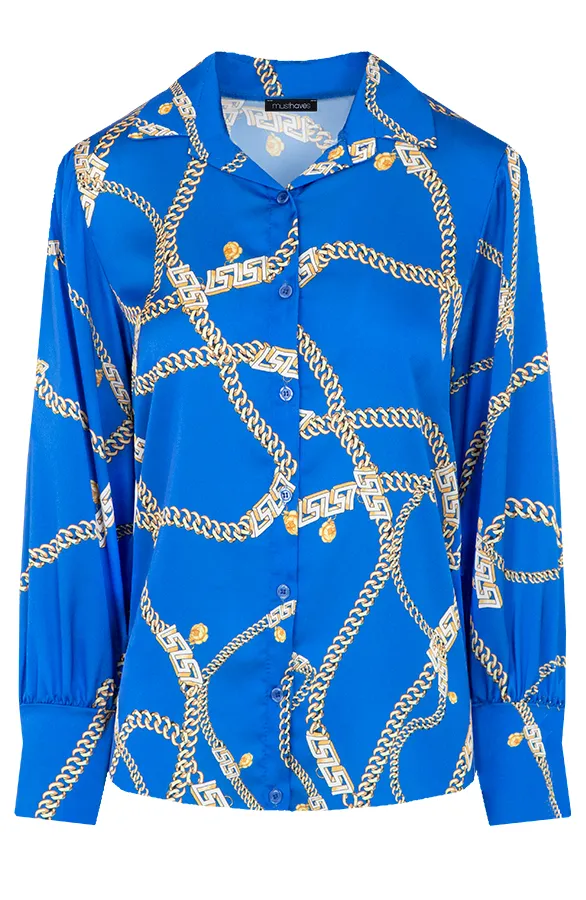 Chain Blouse Kobalt