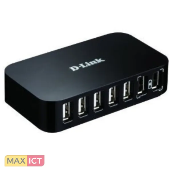 DLINK DUBH7 USB 2.0 TYPEB 480 MBIT/S ZWART