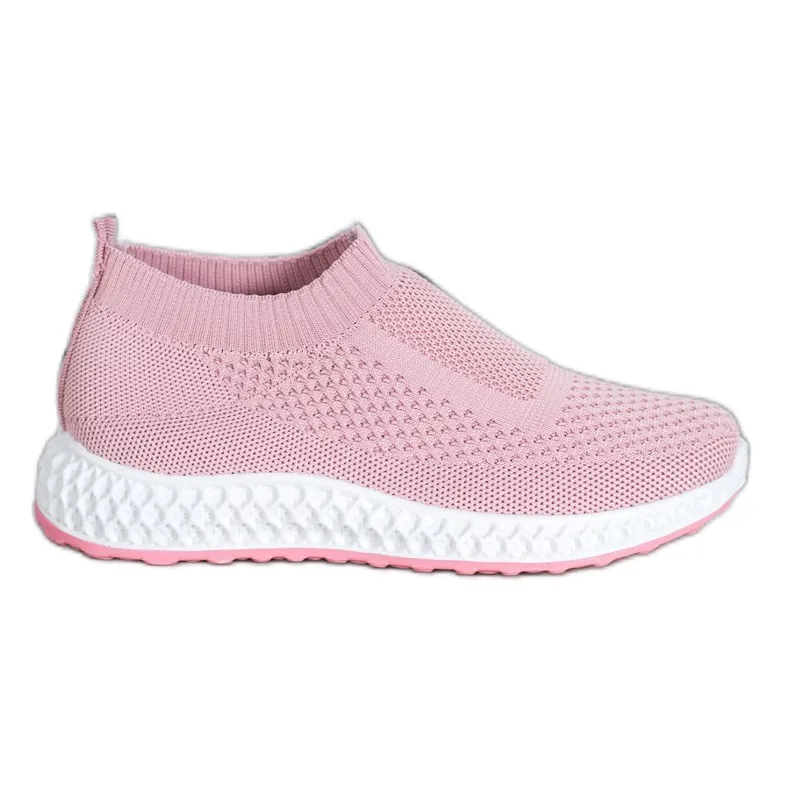 Goodin Opengewerkte sportschoenen roze