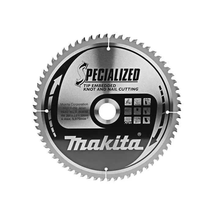 MAKITA B40630 AFKORTZAAGBLAD HOUT (NOEST/SPIJKER)