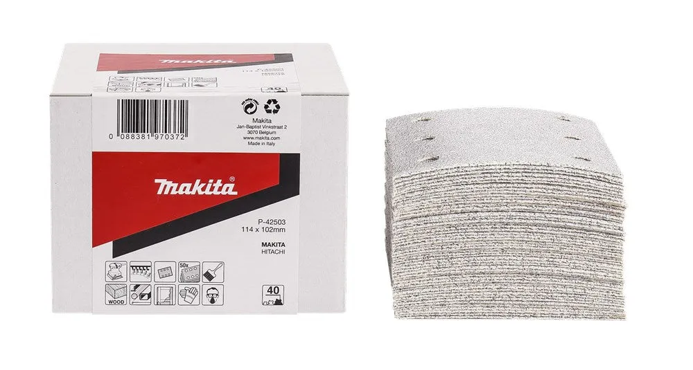 MAKITA SCHUURVEL K320 114X102 WH  P42581