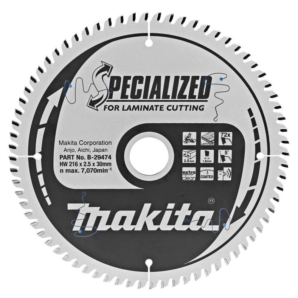 MAKITA ZAAGBLAD LAMI 216X30X2,5 72T 5G  B29474