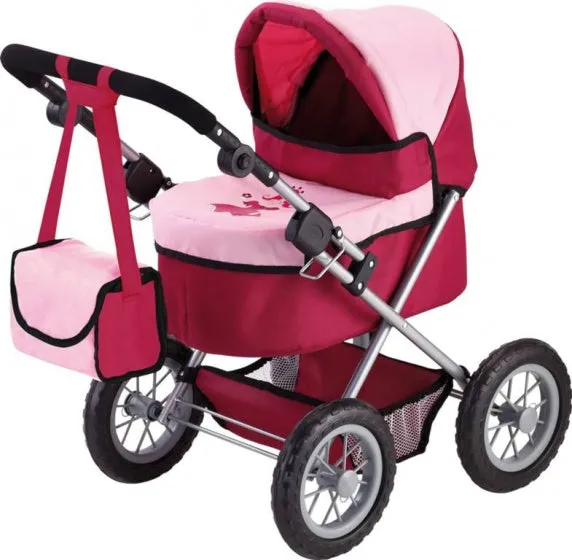 poppenwagen Trendy rood/roze 67 cm