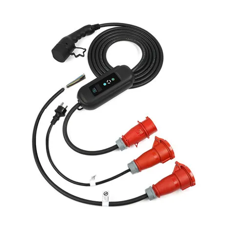 PREMIUM INSTELBARE MOBIELE LADER/LAADKABEL STOPCONTACT TYPE 2 3FASE 8A16A 5,5KW11KW VOOR PEUGEOT EEXPERT