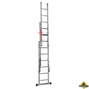 Reformladder 3-delig + Top Safe met 3x14 sporten en Werkhoogte 970 cm (Levertijd ca. 1 week)