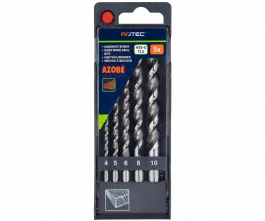 ROTEC 5DLG. HOUTSPIRAALBORENSET TYPE '262', 1X ø4, 5, 6, 8 EN 10 MM