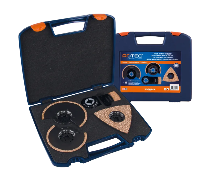 Rotec Starlock Granulaat tegel HM Riff  4 delig  type 519 in kunststof koffer