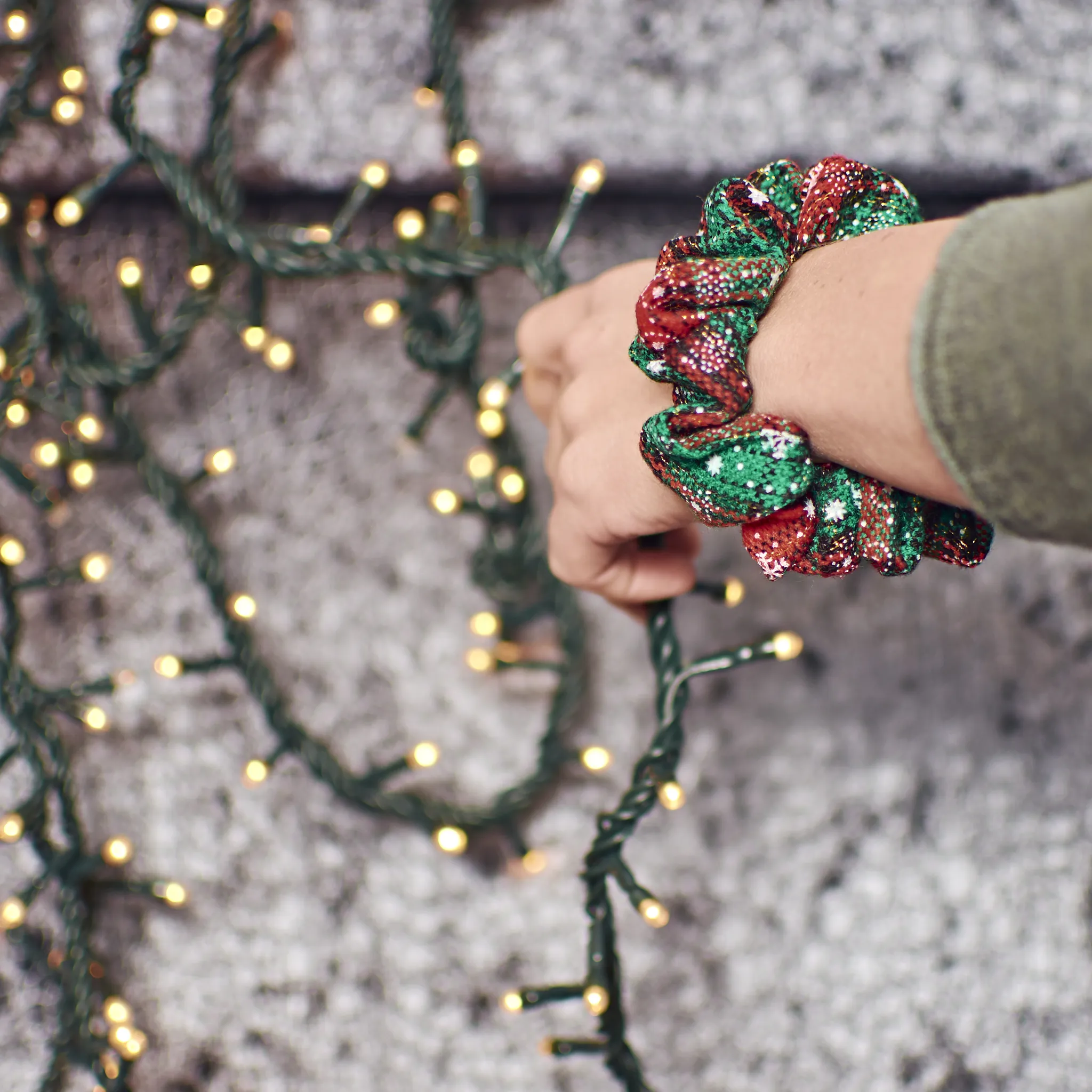 Scrunchie Voordeelset 12 stuks Glitter