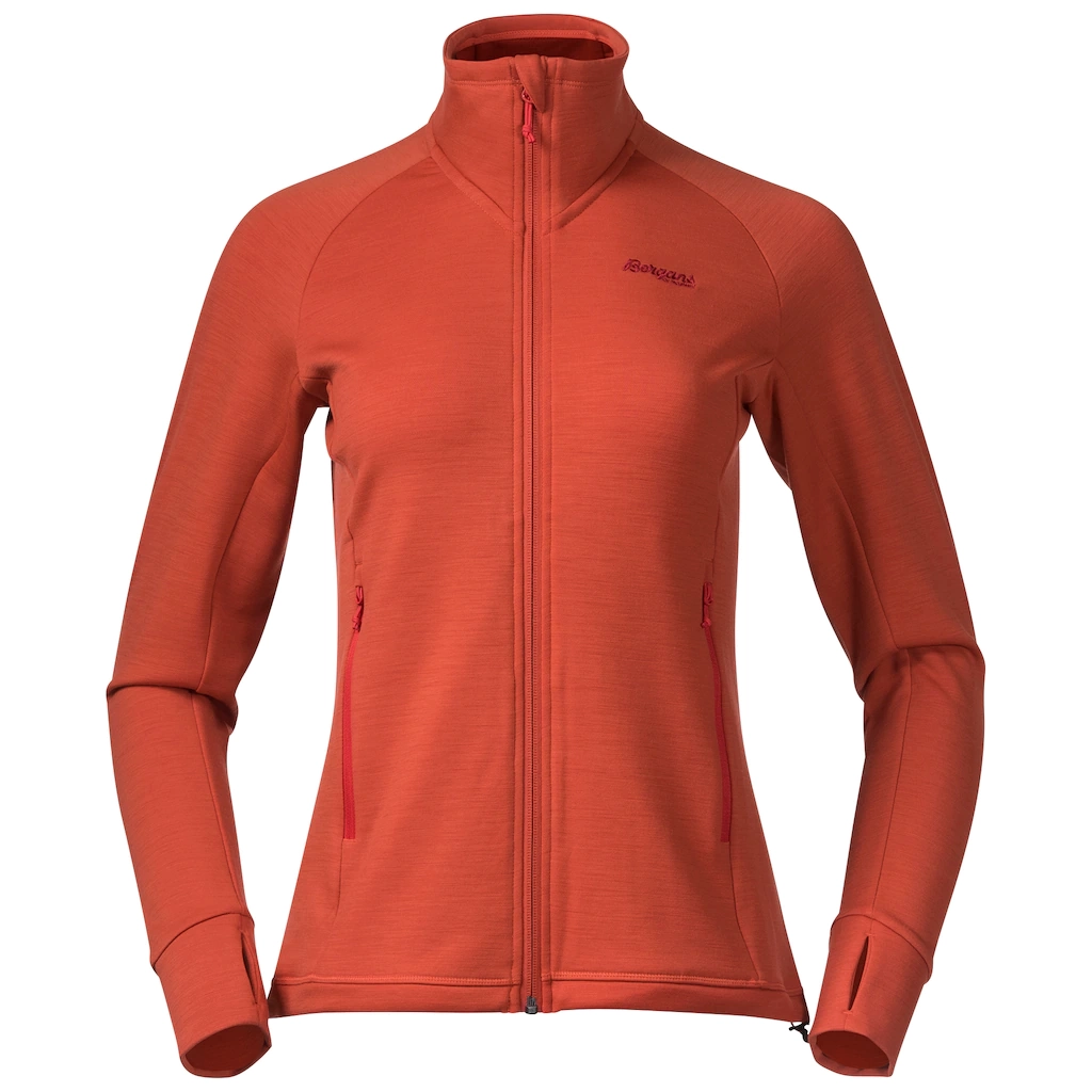 Vest Bergans Women Ulstein Wool Jacket Brick